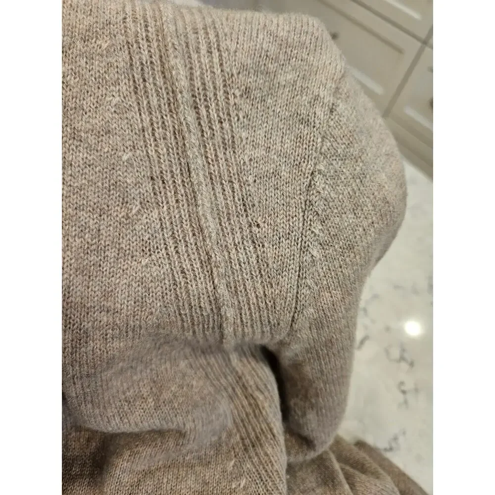 Cynthia Rowley Cashmere Draped Open Cardigan Sweater 2 Ply Beige Taupe Size M - Picture 7 of 11